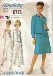 6776 SIMPLICITY  66 SLEEVELESS DRESS LENGTHS, CHANELLE JACKET PATTERN 16 36